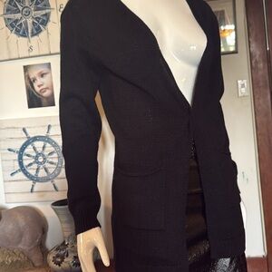 NWT Renuar size XS Black Women's knit Sweater Cardigan